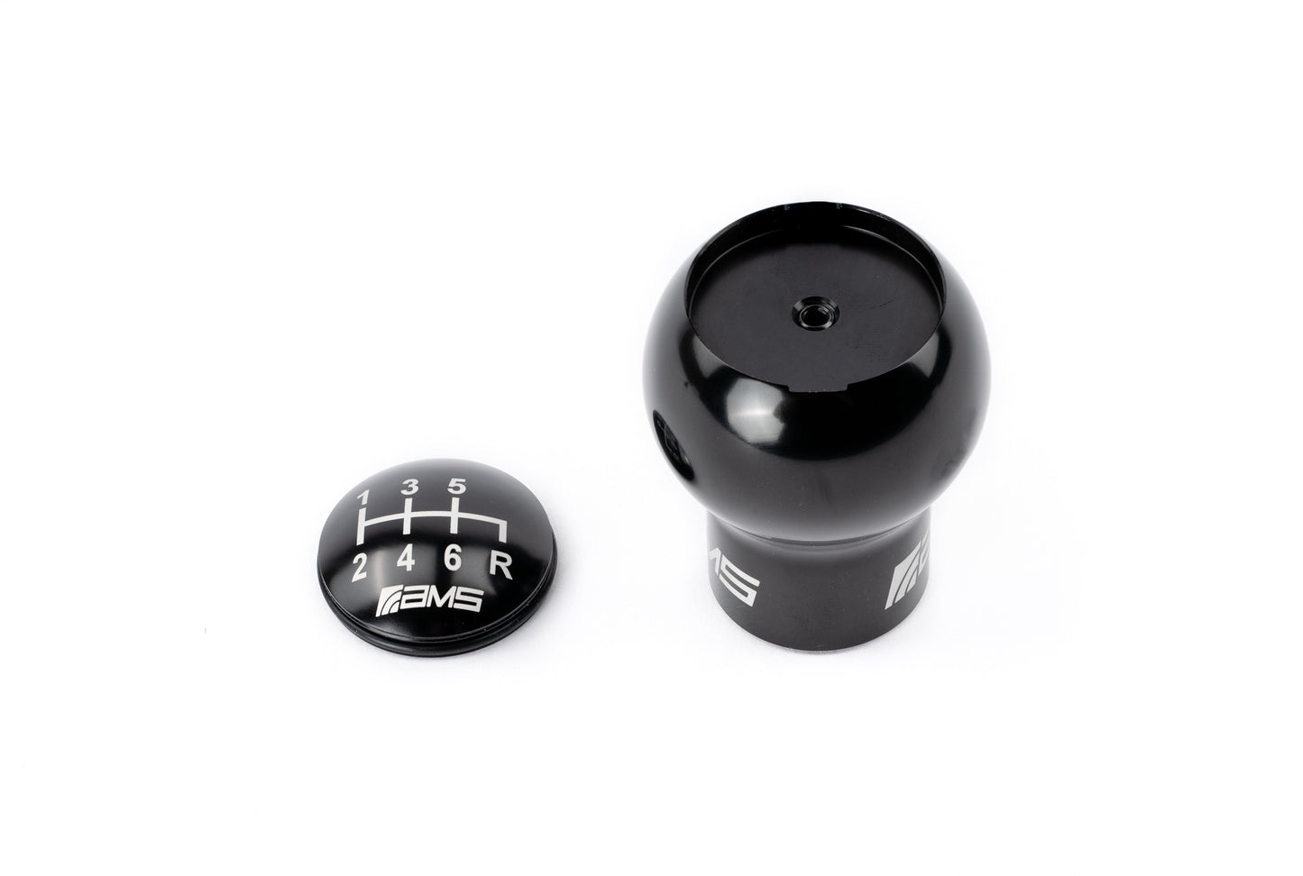 AMS Performance 6-Speed Billet Shift Knob (Incl. Red Black, & Gunmetal Caps) - 2015-2024 Subaru WRX/ 2004-2021 STI