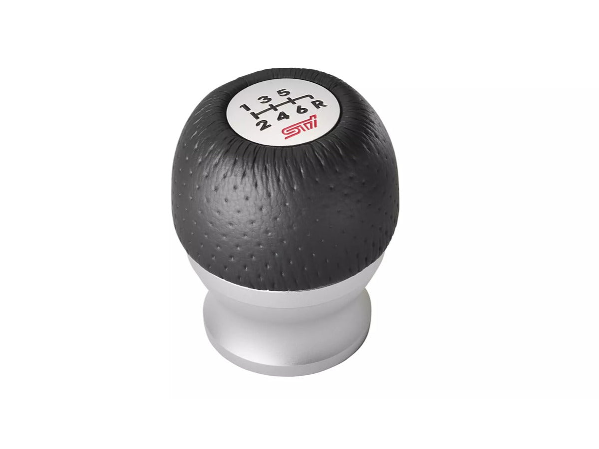 Subaru STI Shift Knob - Perforated Leather - 6MT Subaru Models (Inc. 2004-2021 STI / 2009-2021 WRX)