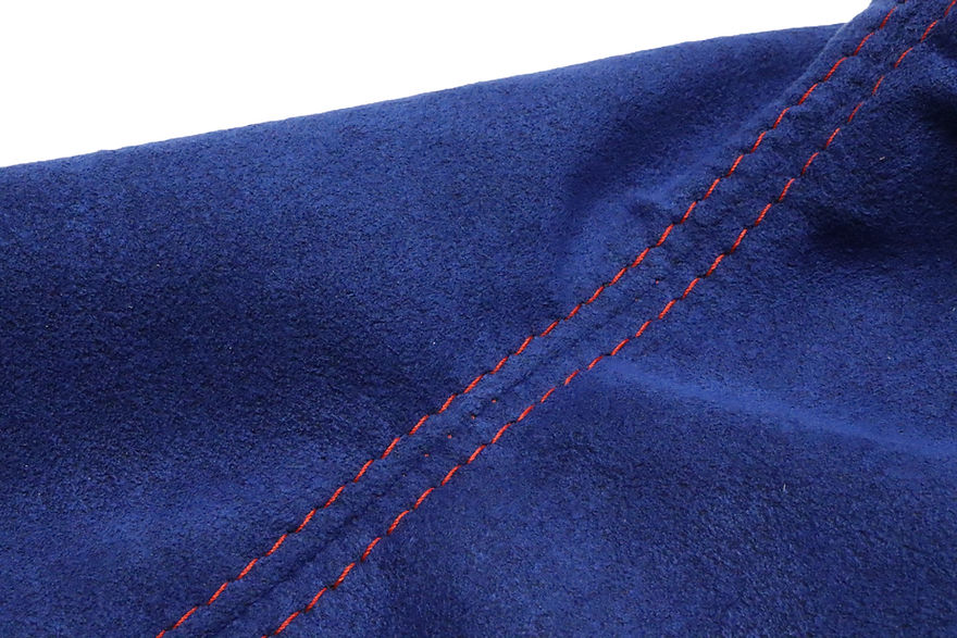 DarkMatterX E-Brake Boot - Blue / Alcantara / Red Stitching - 2005-2007 Subaru WRX / STI