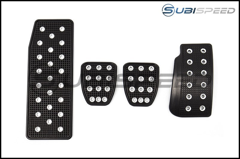 SRPSRP-PEDALS-FULL-BLK-SIL Billet Aluminum Sports Racing Pedals - 2015+ WRX / 2015+ STI / 2013+ BRZ,