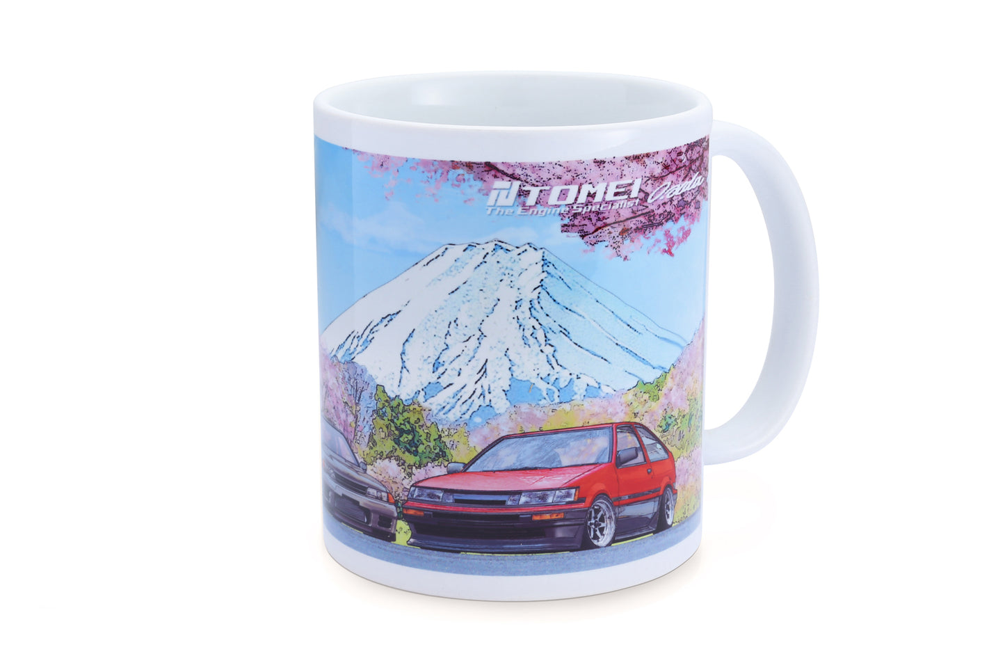 TOMTG601A-0000A Tomei Mug White GDB/BNR32/AE86 Cherry Blossom Mt. Fuji,
