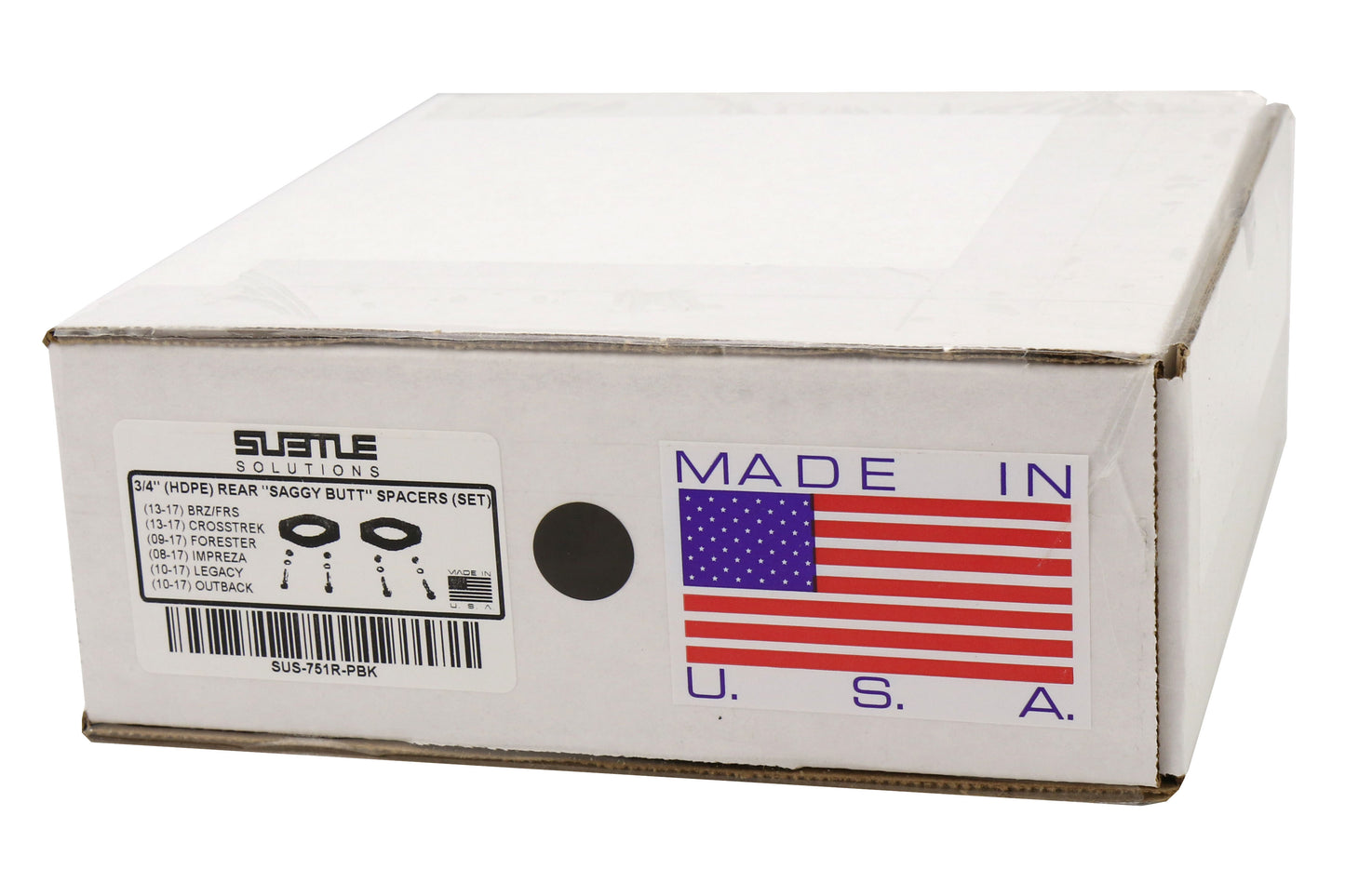 SBT751F-751R-PBK Subtle Solutions 3/4in HDPE Front and Rear Spacer Kit - 2015-2021 Subaru WRX & STI / 2014-2018 Forester / 2016-2017 Crosstrek,