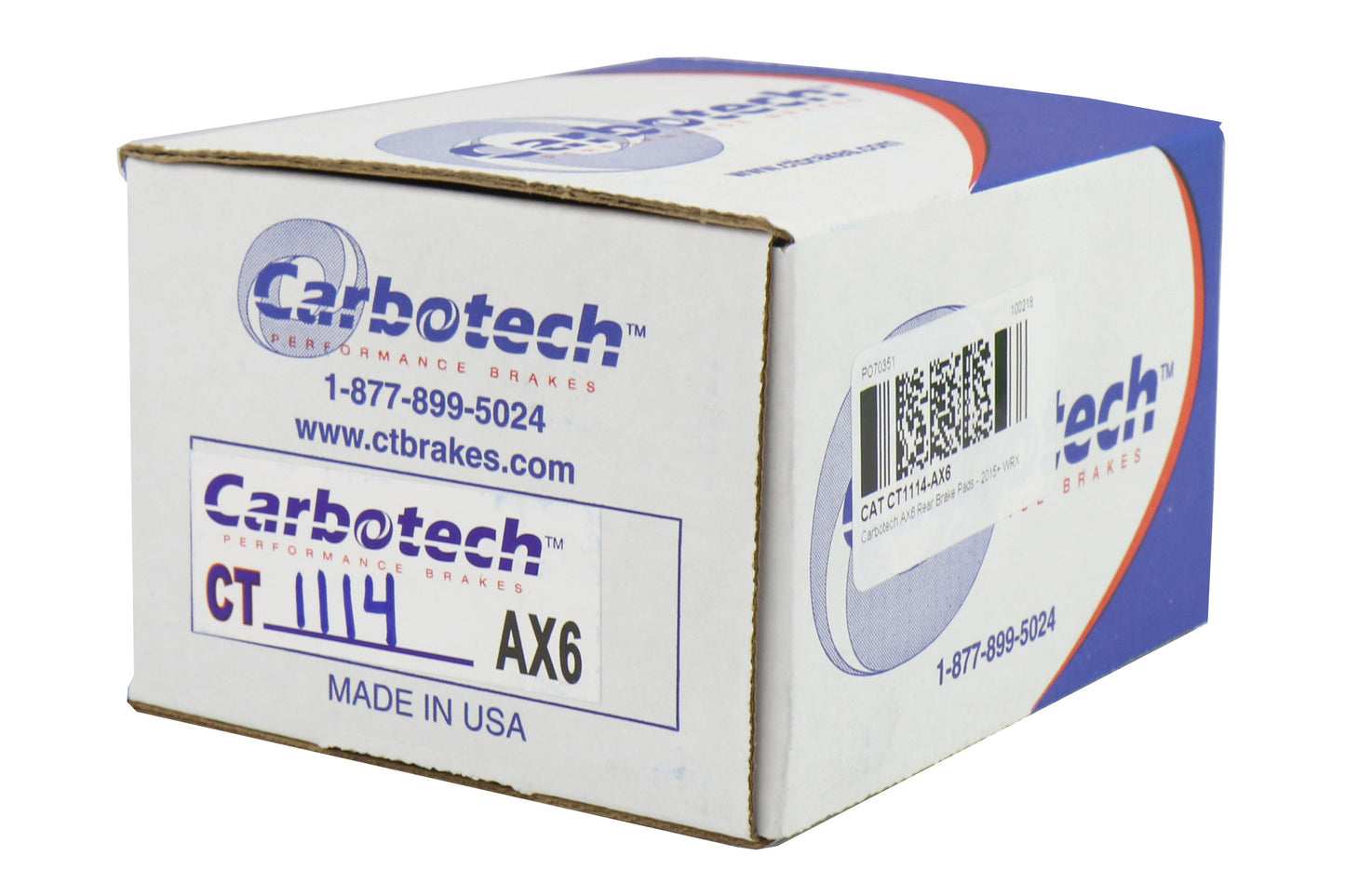 CATCT1114-AX6 Carbotech AX6 Rear Brake Pads - 2015+ WRX,
