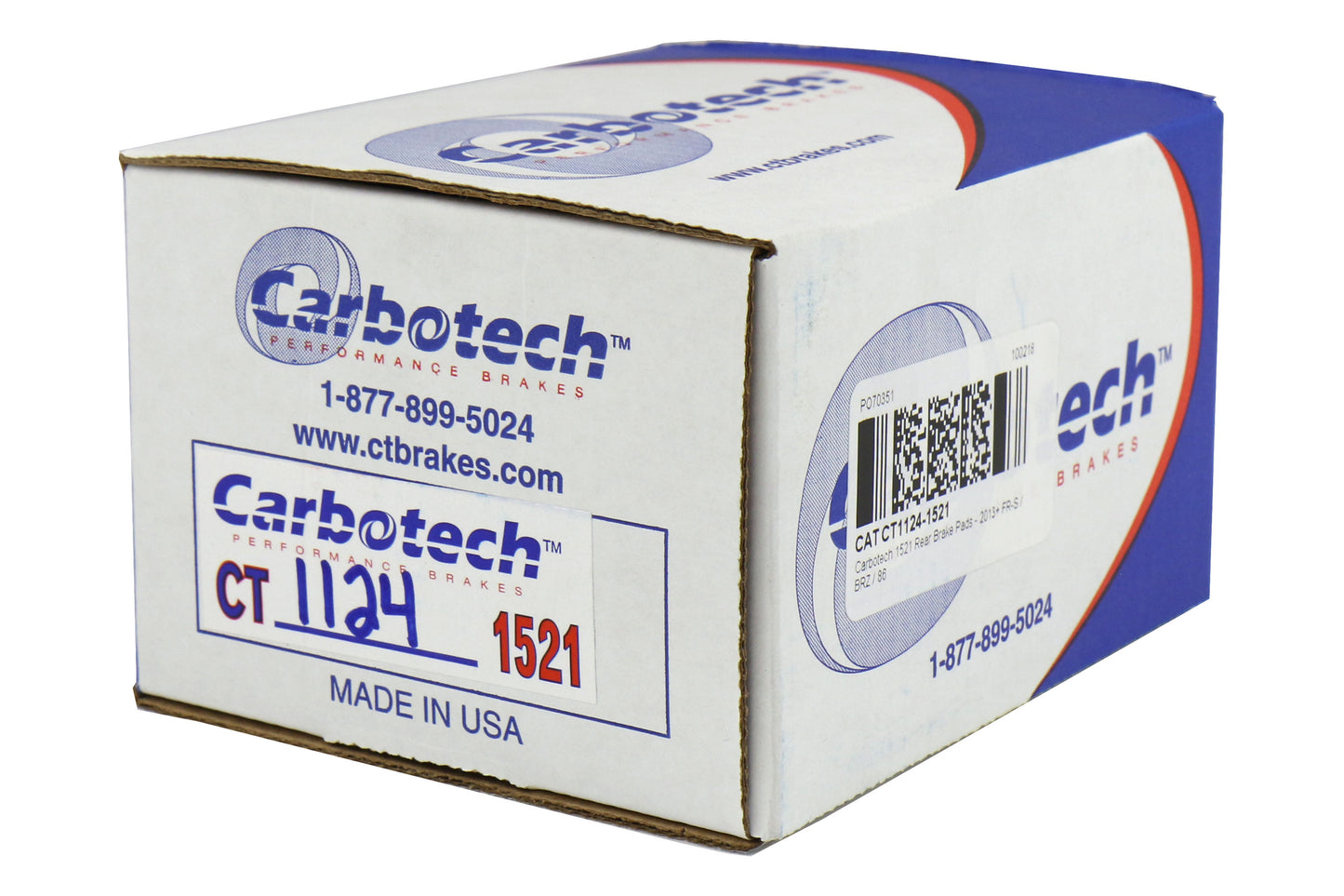 CATCT1124-1521 Carbotech 1521 Rear Brake Pads - 2013+ FT86,