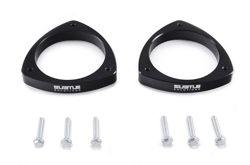 SBTSUS-151F-ABK Subtle Solutions 1.5in Nose Dive Front Aluminum Spacer Set - 2009-2019 Subaru Forester / 2013-2017 Crosstrek,