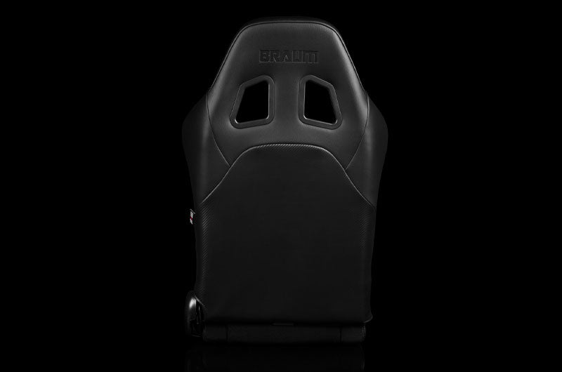 BRMBRR4-BKBS Braum Defender Series Sport Seats - Black (Black Stripe) Pair - Universal,