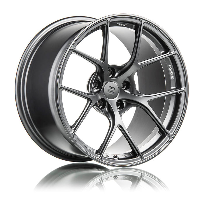 SKU: TTNTS501895040511473ST,,Titan 7 T-S5 Satin Titanium 18x9.5 +40 5x100 (Single Wheel) - 2013-2023 Subaru BRZ / Scion FR-S / Toyota GR86 / 2014-2018 Subaru Forester,