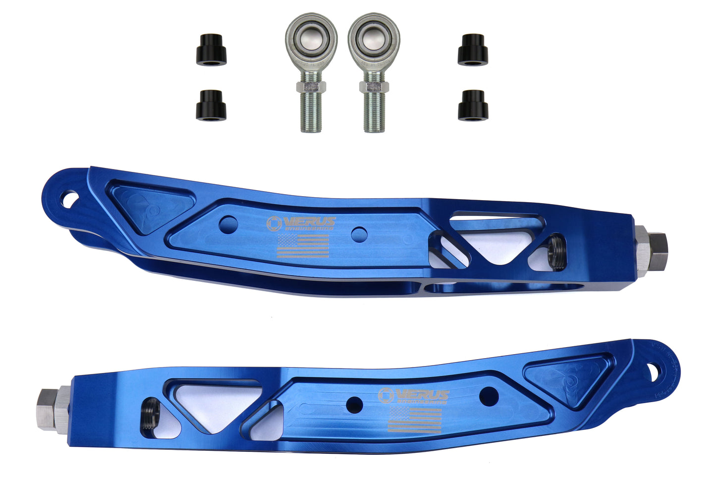 Verus Engineering Lightweight 7000 Series Billet Aluminum Rear Lower Control Arms w/o Inboard Mount Anodized Blue - 2008-2021 Subaru WRX / STI / 2013-2016 Scion FRS / 2013-2024 Subaru BRZ / Toyota GR86