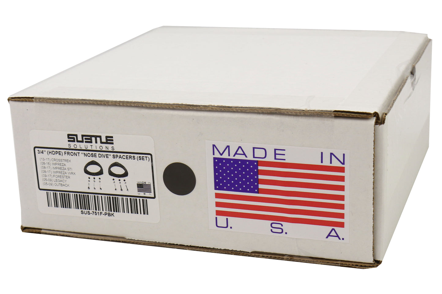 SBTSUS-751F-PBK Subtle Solutions 3/4in Nose Dive Front Spacers Set - 2015-2021 Subaru WRX & STI / 2014-2018 Forester / 2016-2017 Crosstrek,