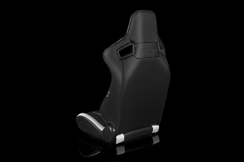 BRMBRR1-BKWW Braum Elite Series Racing Seat (Black & White) - Universal,