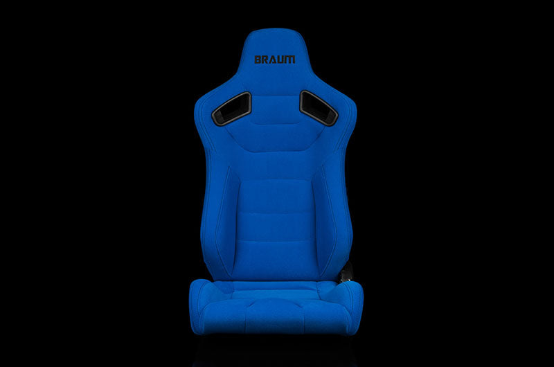 BRMBRR1-UFBS Braum Elite Series Sport Seats - Blue Cloth (Black Stitching) Pair - Universal,