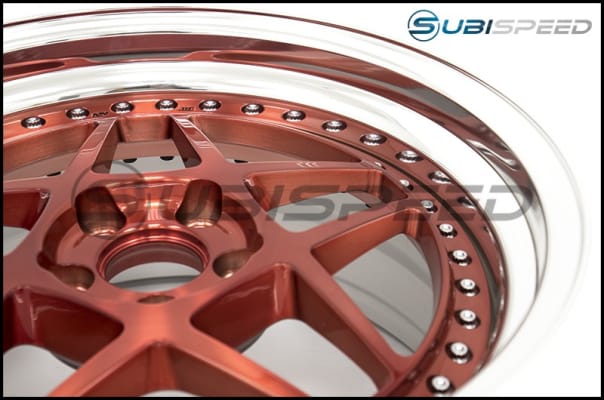Super Star Reise Red Clear Brushed 17x9 +34 5x100 L Disk Titan Gradation (Single Wheel) - 2013-2024 Subaru BRZ / Scion FR-S / Toyota GR86 / 2014-2018 Subaru Forester