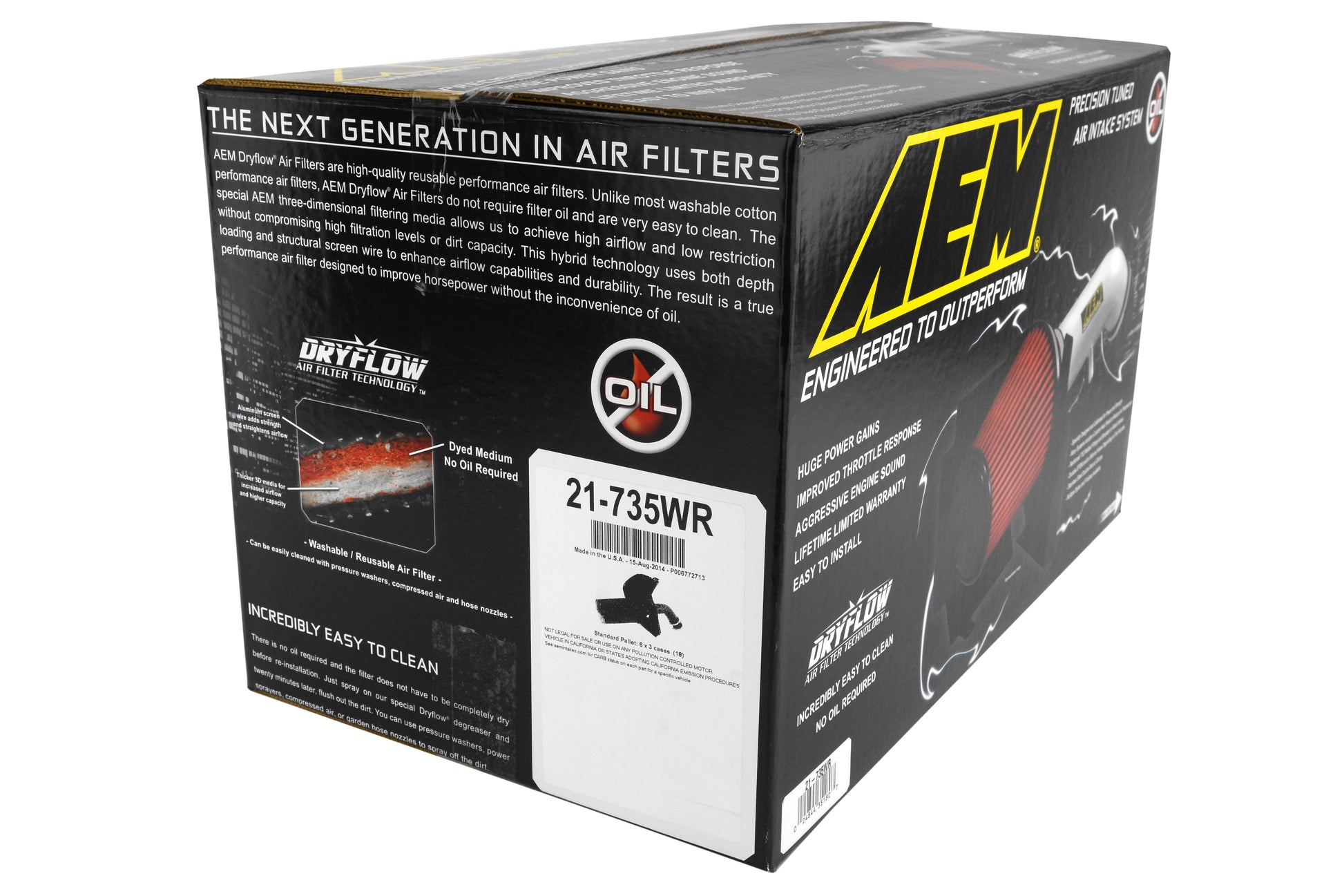 AEM21-735WR AEM Cold Air Intake System - 2015+ STI-Red,