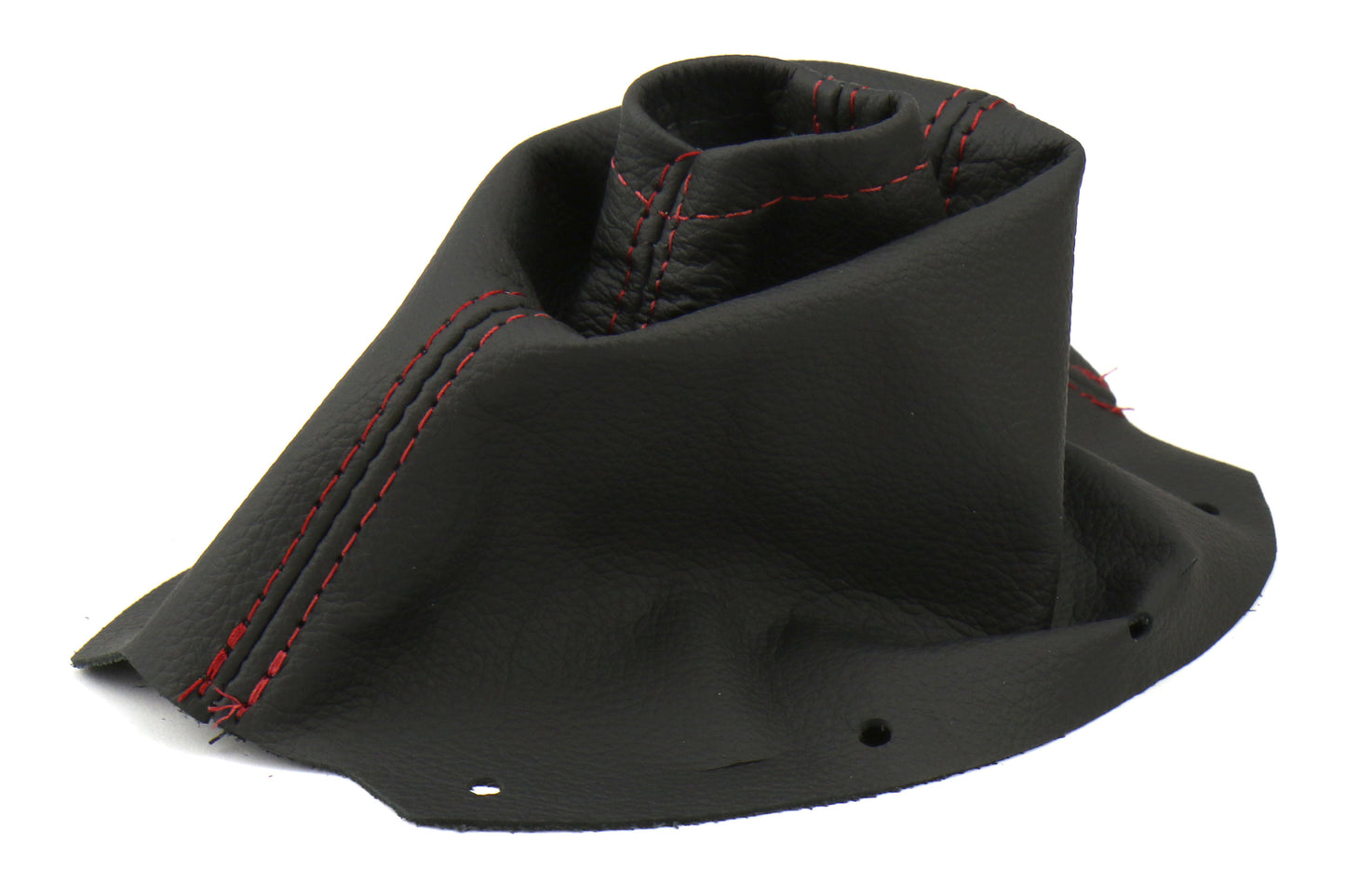 ASA1301020101 AutoStyled 15-17 STI Black Leather Shift Boot with Red Stitching Standard Shifter,