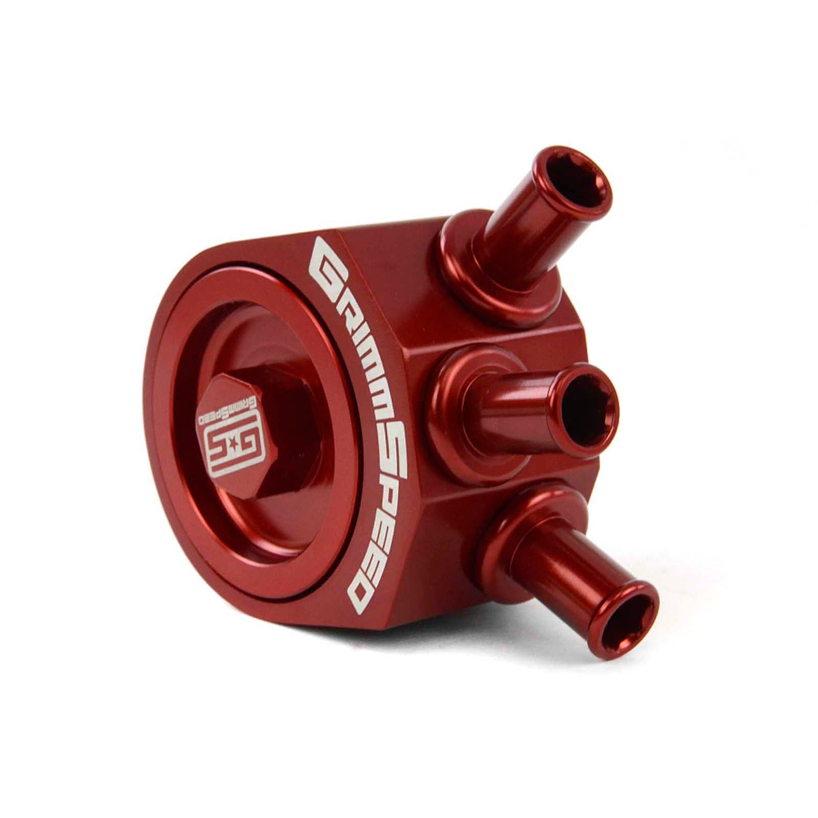 GRM078006R GrimmSpeed Air/Oil Separator (Red) -  2002-2007 Subaru WRX / 2004-2021 Subaru STI,