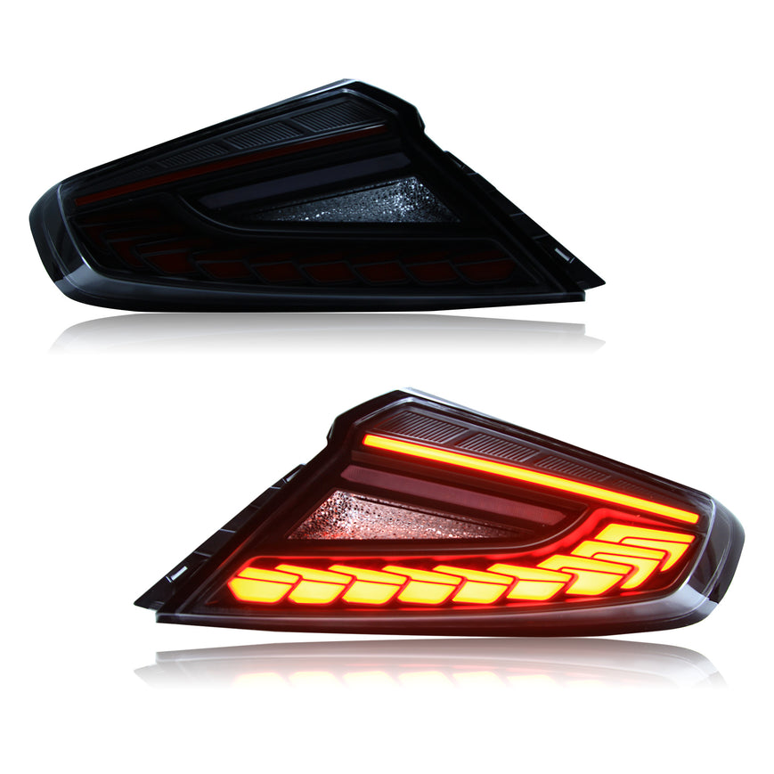 OLM Phantom-Spec LED Taillights (Clear Lens / Red Optic) - 2022-2025 Subaru WRX