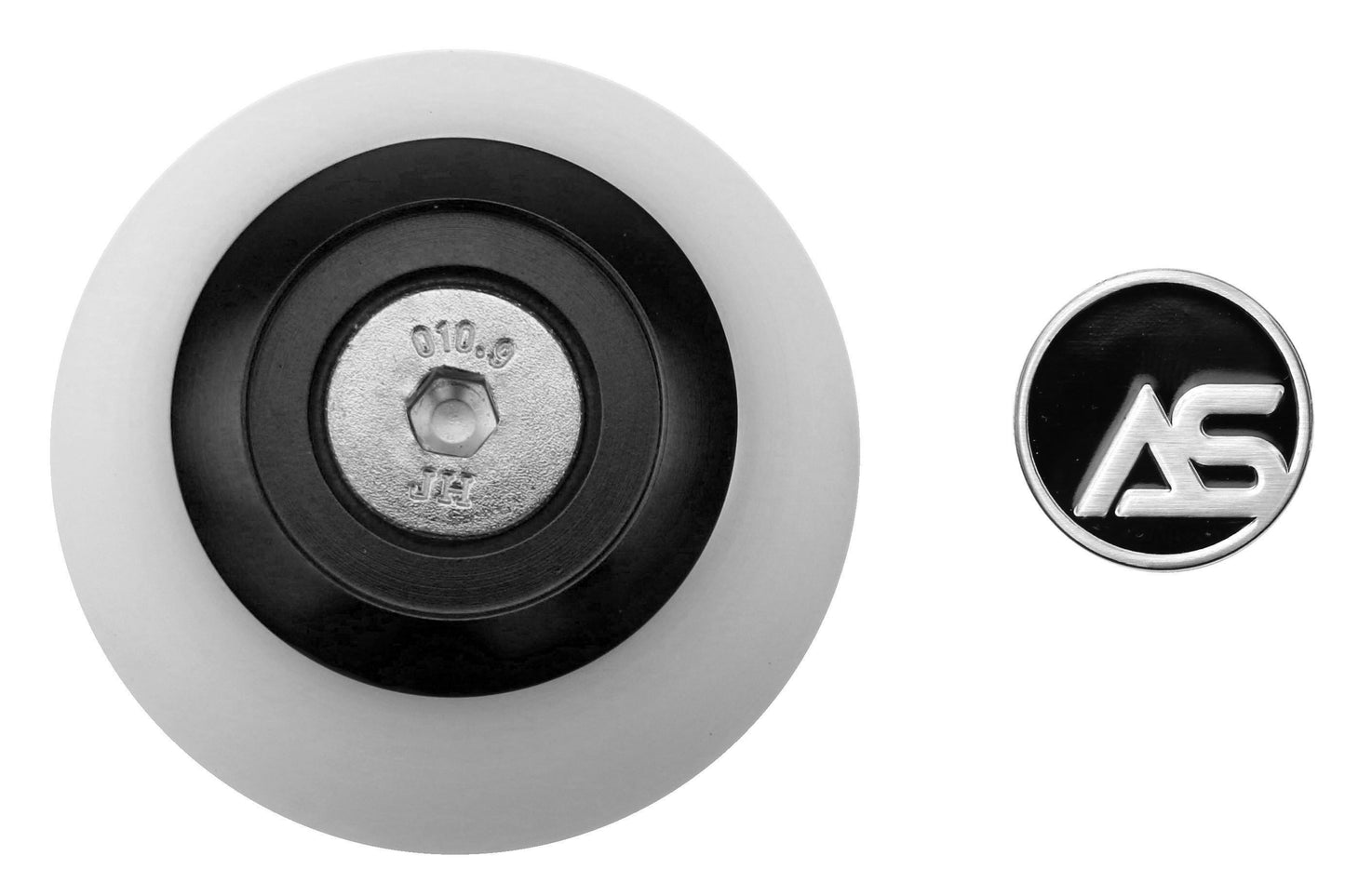 AutoStyled Subaru 5 Speed Shift Knob - Black w/ White Delrin Center - Subaru 5MT Models (Inc. 2002-2014 Subaru WRX)