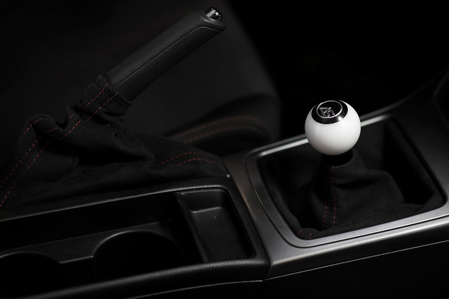 AutoStyled Subaru 5 Speed Shift Knob - Black w/ White Delrin Center - Subaru 5MT Models (Inc. 2002-2014 Subaru WRX)