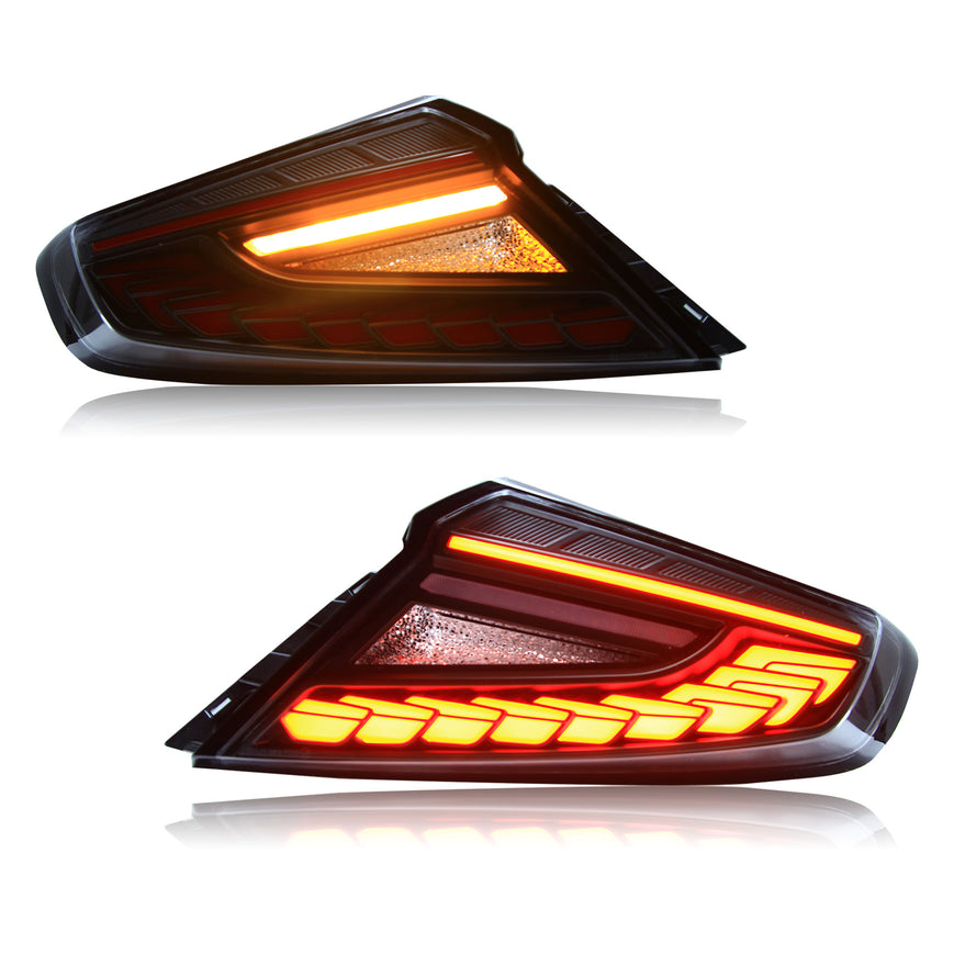 OLM Phantom-Spec LED Taillights (Clear Lens / Red Optic) - 2022-2025 Subaru WRX