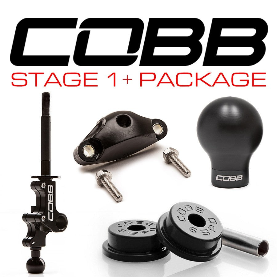 COBB Tuning Stage 1+ Drivetrain Package w/ Black/Black Knob - 2004-2021 Subaru STI
