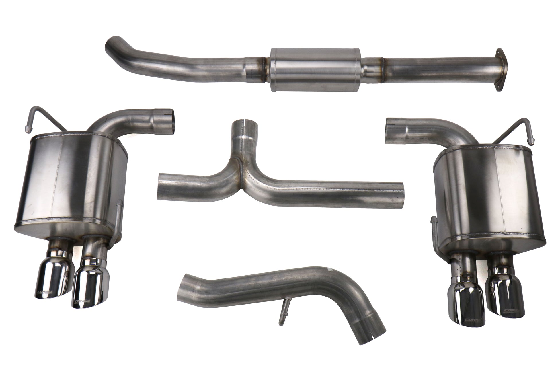 COR14857 Corsa 3" Catback Exhaust System - 2015+ WRX / 2015+ STI-Stainless Steel Tips,
