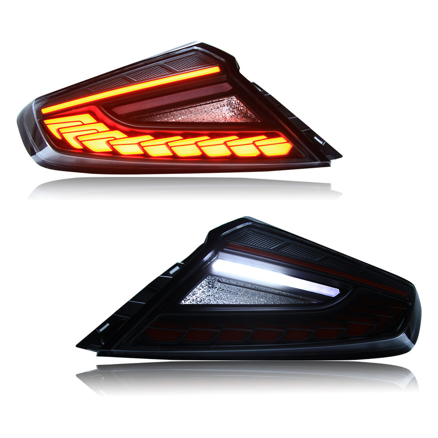 OLM Phantom-Spec LED Taillights (Clear Lens / Red Optic) - 2022-2025 Subaru WRX
