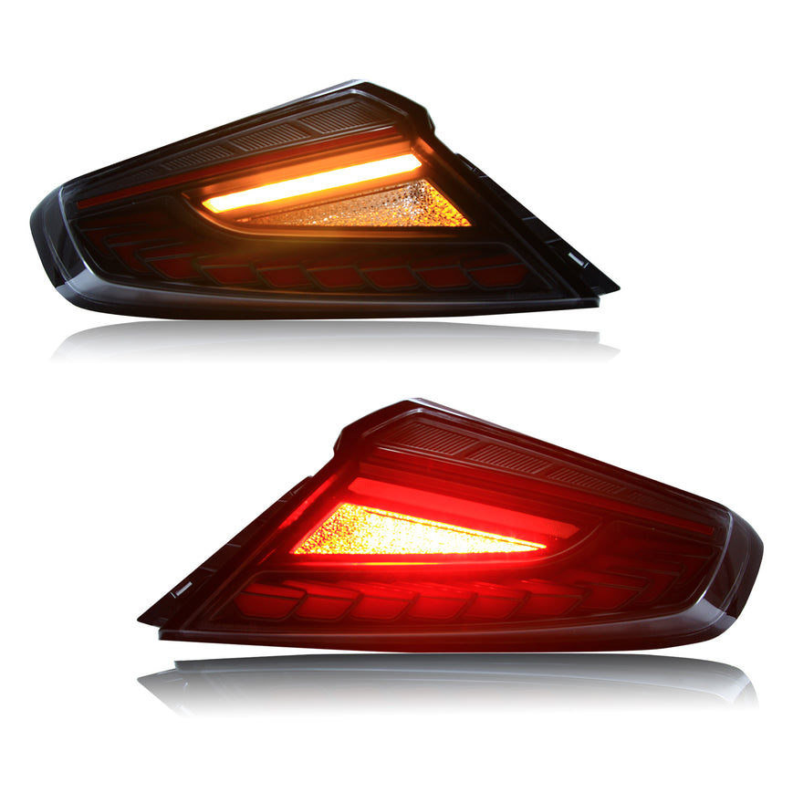 OLM Phantom-Spec LED Taillights (Clear Lens / Red Optic) - 2022-2025 Subaru WRX