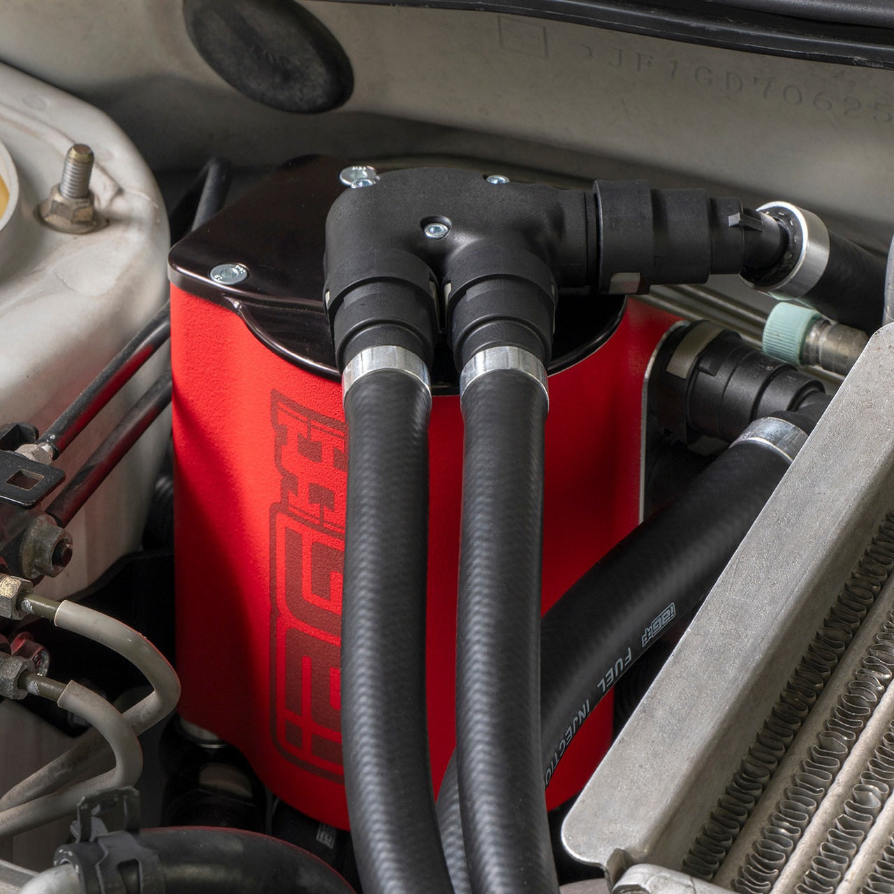 IAG Performance V4 Air Oil Separator AOS - Red - 2004-2007 Subaru STI / 2006-2007 WRX