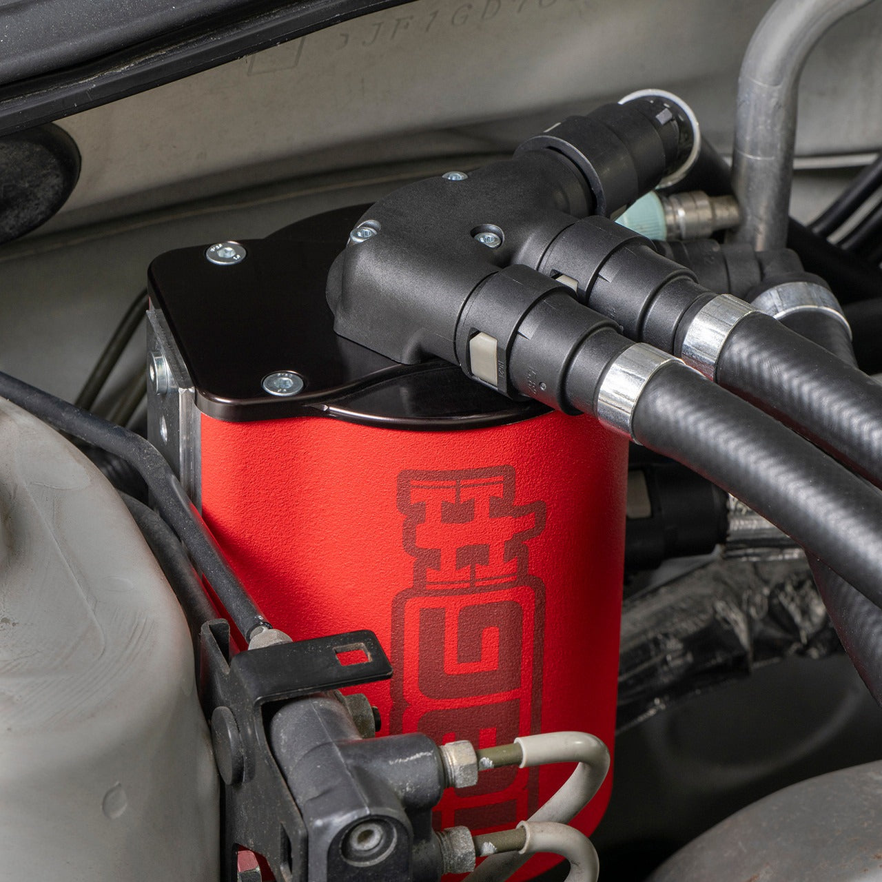 IAG Performance V4 Air Oil Separator AOS - Red - 2004-2007 Subaru STI / 2006-2007 WRX