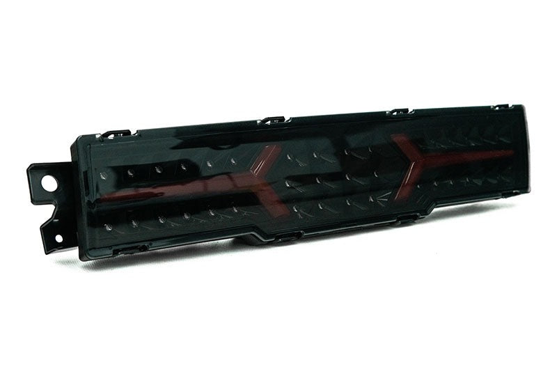 OLM V1 Rear Fog Light with OLM Plug-And-Play Harness - Clear Lens / Black Base / Red Bar - 2022-2024 Subaru BRZ / Toyota GR86