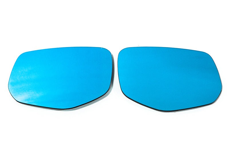 OLM Wide Angle Convex Mirrors (With Turn Signals/Defrosters) - Blue - 2022-2024 Subaru WRX