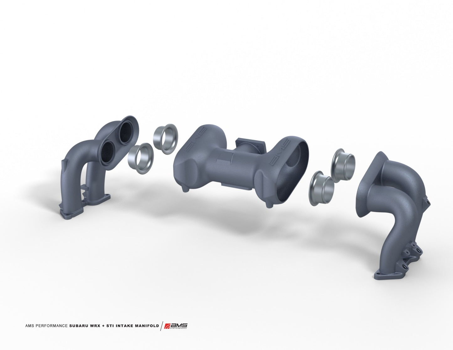 AMS Performance Reverse Rotation Intake Manifold - Un-Coated - 2002-2014 Subaru WRX / 2004-2021 Subaru STI