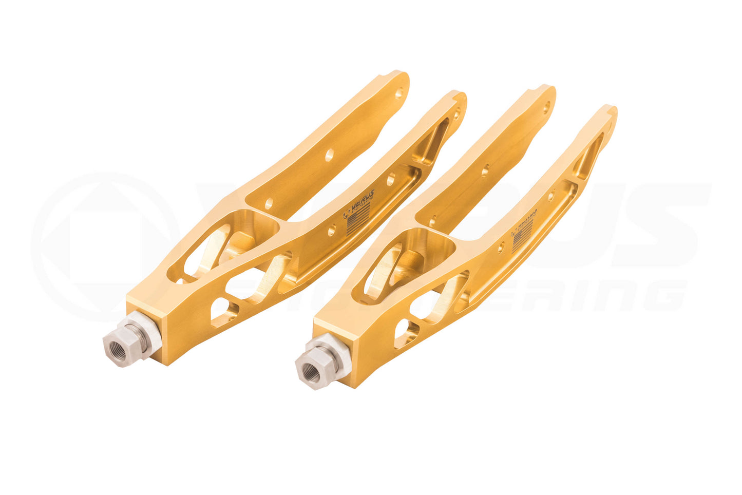 Verus Engineering Lightweight 7000 Series Billet Aluminum Rear Lower Control Arms w/o Inboard Mount Anodized Gold - 2008-2021 Subaru WRX / STI / 2013-2016 Scion FRS / 2013-2024 Subaru BRZ / Toyota GR86