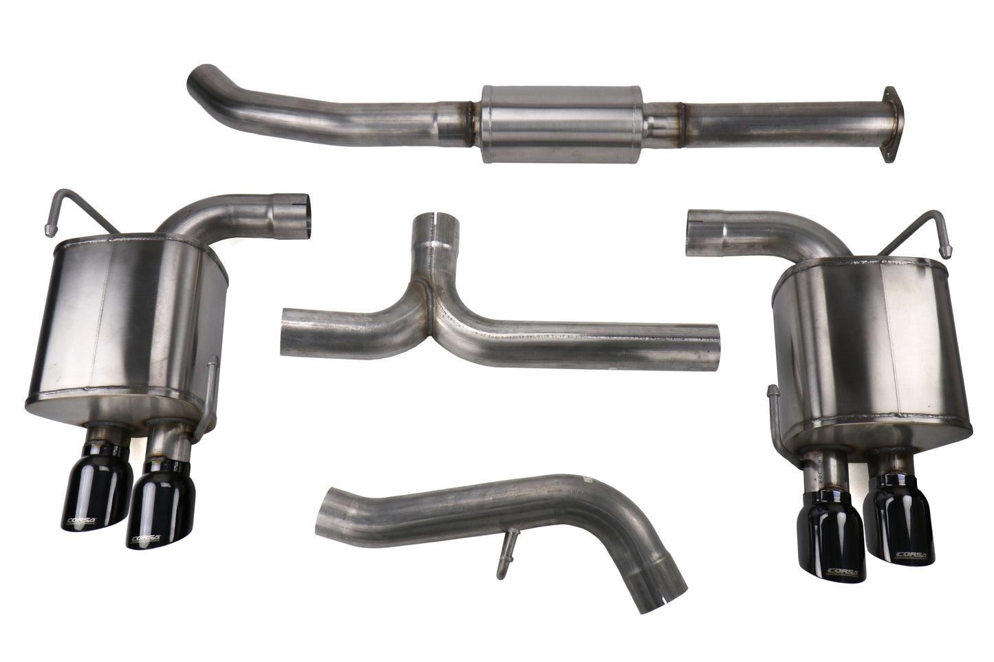 COR14857BLK Corsa 3" Catback Exhaust System - 2015+ WRX / 2015+ STI-Black Diamond Tips,