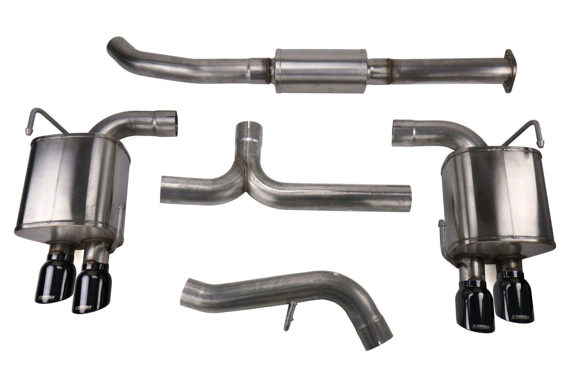 COR14857BLK Corsa 3" Catback Exhaust System - 2015+ WRX / 2015+ STI-Black Diamond Tips,