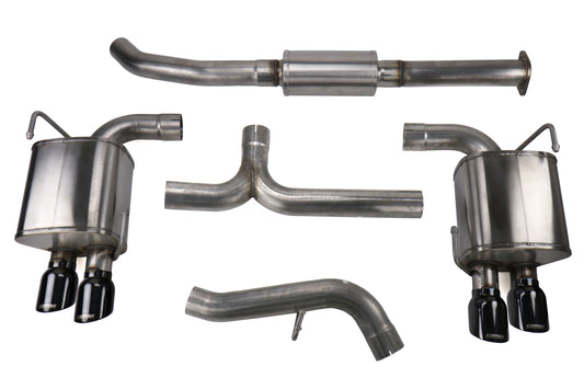 COR14857BLK Corsa 3" Catback Exhaust System - 2015+ WRX / 2015+ STI-Black Diamond Tips,