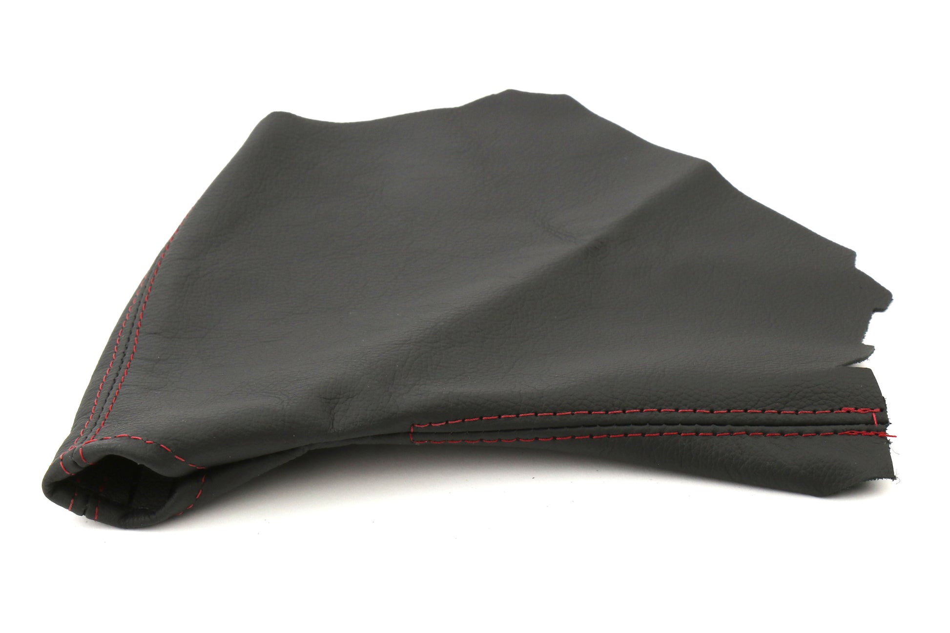 ASA1401010101 AutoStyled 15-17 STI Black Leather E-Brake Boot with Red Stitching,