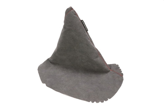 DarkMatterX  E-Brake Boot - Slate Grey / Alcantara / Red Stitching - 2022-2025 Subaru WRX