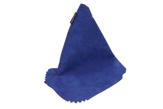 DarkMatterX  E-Brake Boot - Blue / Alcantara / Red Stitching - 2022-2025 Subaru WRX (Right Hand Drive)