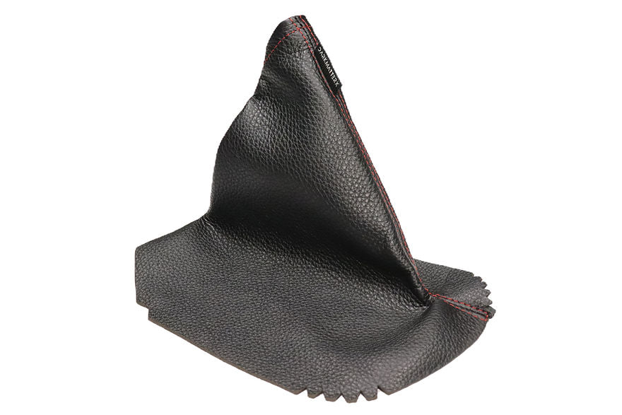 DarkMatterX  E-Brake Boot - Black / Gaucho Leather / Red Stitching - 2022-2025 Subaru WRX