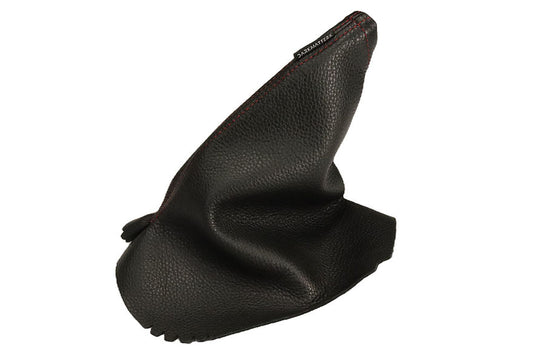 DarkMatterX  E-Brake Boot - Black / Gaucho Leather / Red Stitching - 2022-2025 Subaru WRX (Right Hand Drive)