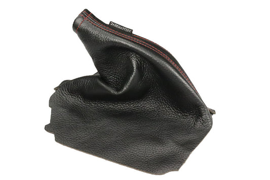 DarkMatterX  E-Brake Boot - Black / Gaucho Leather / Red Stitching - 2008-2021 Subaru WRX / STI / 2013-2017 Crosstrek / 2009-2013 Forester / 2008-2010 Outback