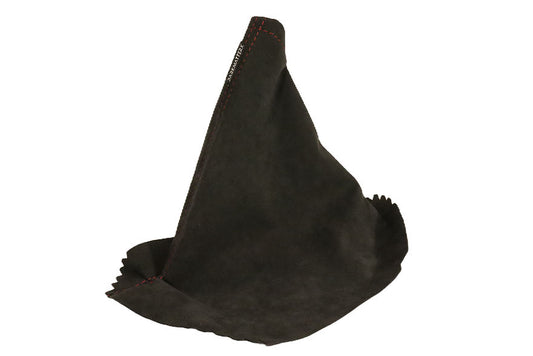 DarkMatterX  E-Brake Boot - Charcoal Black / Alcantara / Red Stitching - 2022-2025 Subaru WRX (Right Hand Drive)