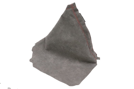 DarkMatterX  E-Brake Boot - Slate Grey / Alcantara / Red Stitching - 2008-2021 Subaru WRX / STI / 2013-2017 Crosstrek / 2009-2013 Forester / 2008-2010 Outback