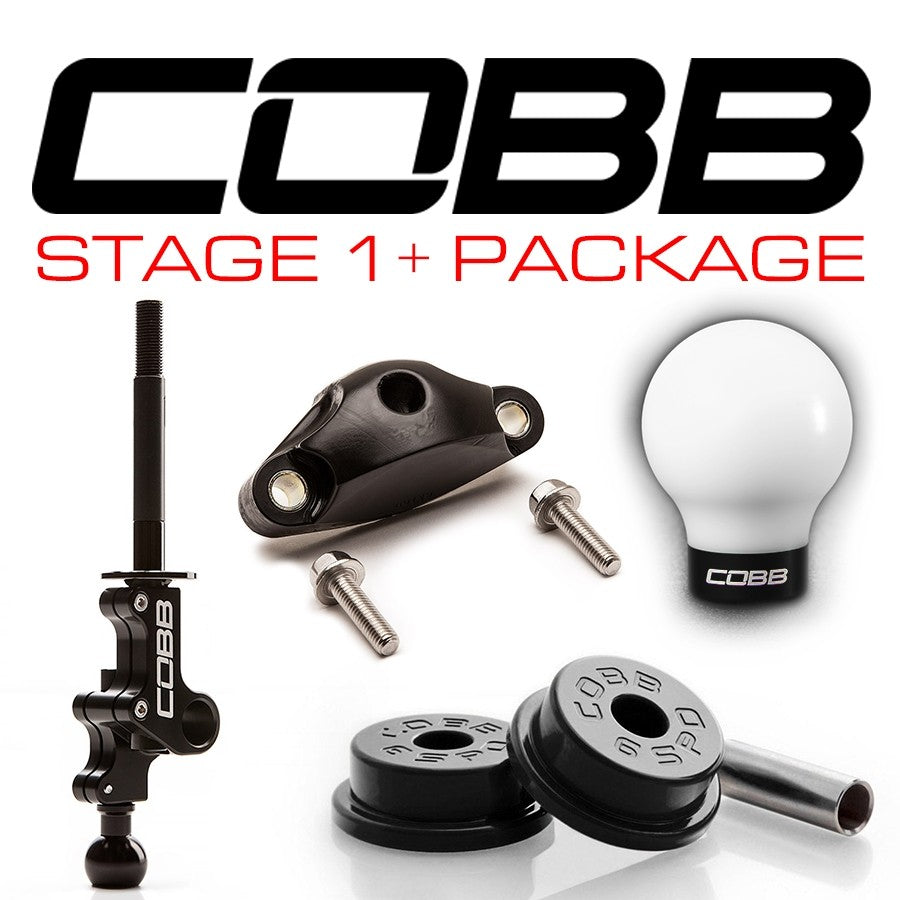 COBB Tuning Stage 1+ Drivetrain Package w/ White & Black Knob - 2004-2021 Subaru STI