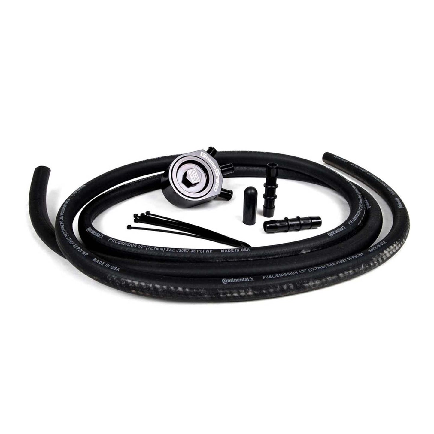 GRM078006 GrimmSpeed Air/Oil Separator (Black) - 2002-2007 Subaru WRX / 2004-2021 Subaru STI,