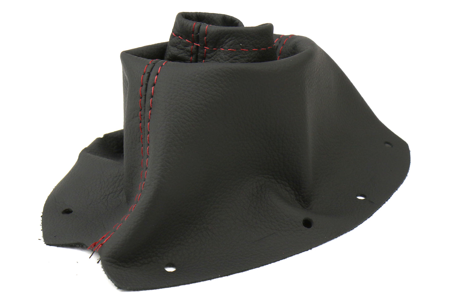 ASA1301020101 AutoStyled 15-17 STI Black Leather Shift Boot with Red Stitching Standard Shifter,