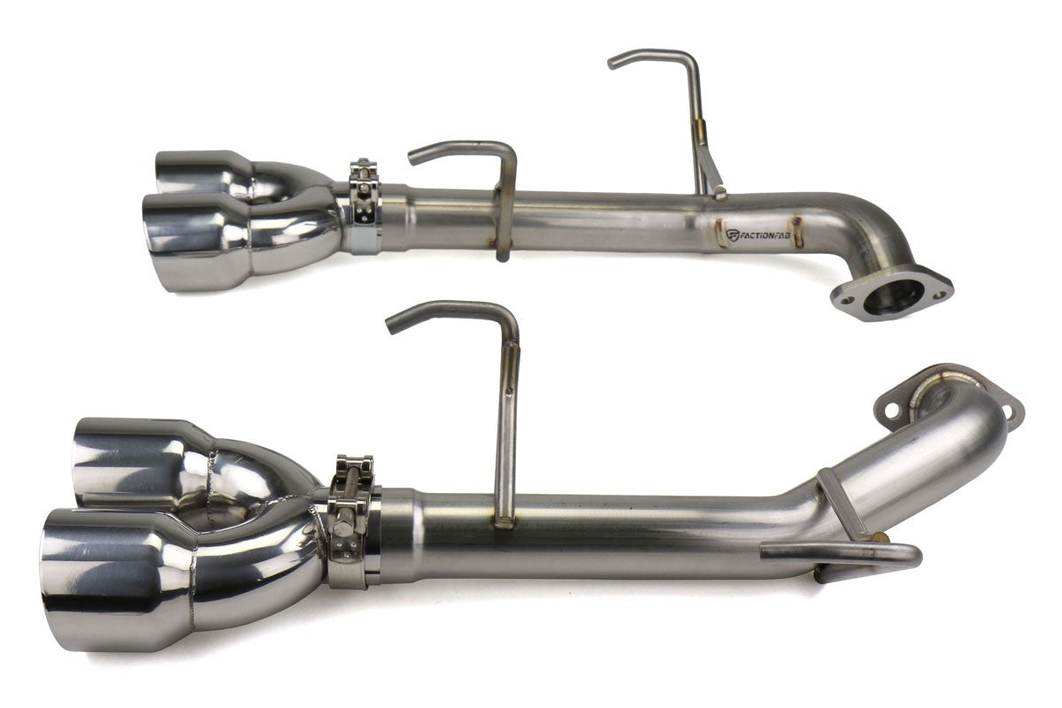 FactionFab Axle Back Exhaust - Polished Tip -  2011-2014 Subaru WRX / STI Sedan