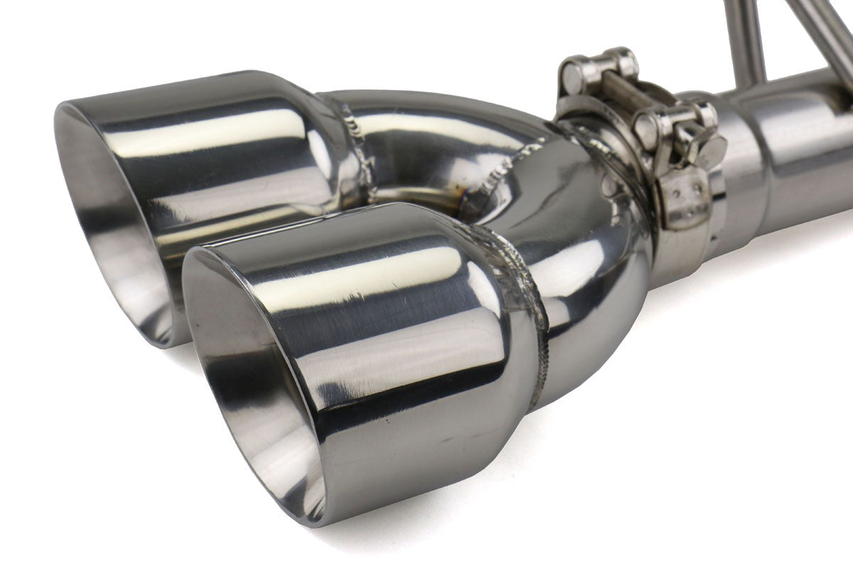 FactionFab Axle Back Exhaust - Polished Tip -  2011-2014 Subaru WRX / STI Sedan