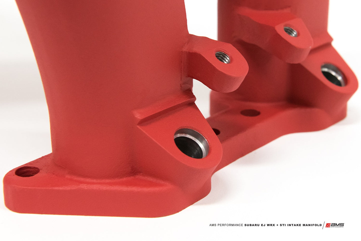 AMS Performance Reverse Rotation Intake Manifold - Red Coated - 2002-2014 Subaru WRX / 2004-2021 Subaru STI